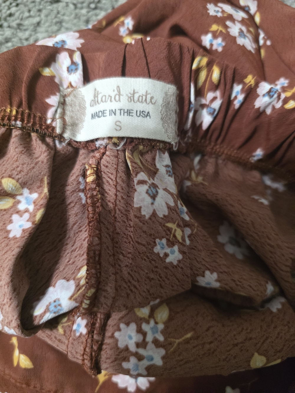 Altar'd State Rust Floral Maxi Skirt - Picture 3 of 3